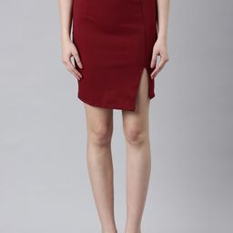 SHOWOFF Pencil Above Knee Skirt-image-103