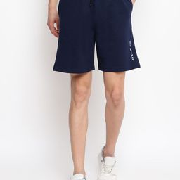Belliskey Men Navy Blue Printed High-Rise Shorts-image-100