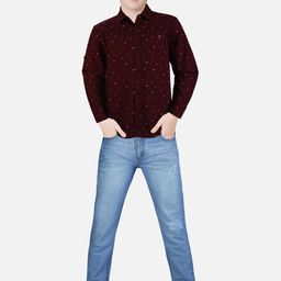 Gini and Jony Boys Printed Cotton Casual Shirt-image-81