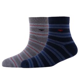 Cotstyle Men Pack Of 2 Striped Cotton Ankle Length Socks-44
