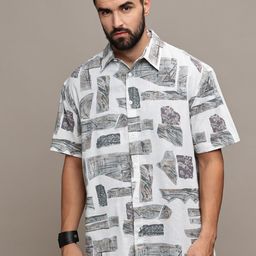 The Roadster Lifestyle Co. Premium Abstract Printed Pure Cotton Oversized Shirts-image-99