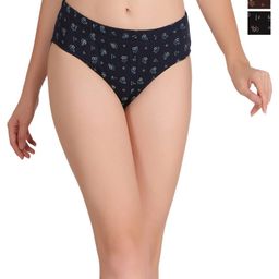 Eve's Beauty Pack Of 3 Assorted Floral Printed Pure Cotton Hipster Briefs-picture-49