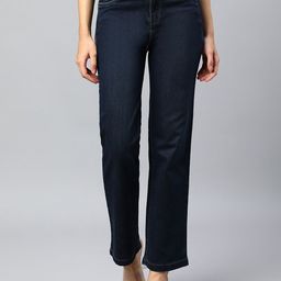 Xpose Women Blue Comfort Wide Leg High-Rise Stretchable Jeans-image-25