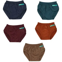 YELLOWDELIGHT Boys Pack of 5 Cotton Hipster Briefs YD 538 Boys Plain Drawer 6-12 M-5p-image-90