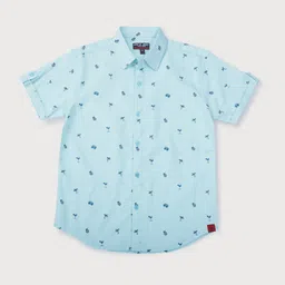 Gini and Jony Infant Boys Conversational Printed Short Sleeves Cotton Casual Shirt-image-17