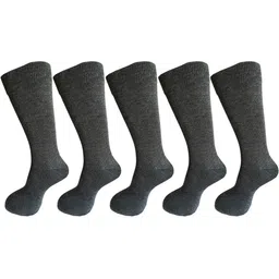 RC. ROYAL CLASS Men Pack of 5 Grey Solid Calf-Length Socks-51