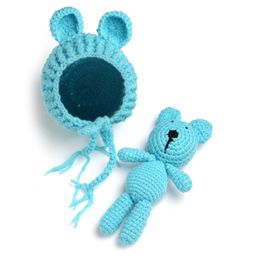 Babymoon Infants Crochet Woollen Beanie Cap with Teddy Bear-71
