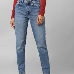 ONLY Women Blue Slim Fit Heavy Fade Jeans-picture-1