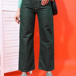 Tokyo Talkies Women Green Clean look Dad Fit Jeans-image-19