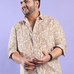 Instafab Plus Plus Size Opaque Printed Casual Shirt-picture-12