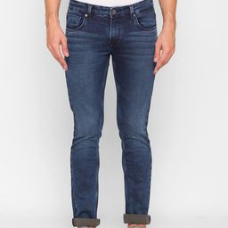 SPYKAR Men Blue Slim Fit Low-Rise Low Distress Light Fade Jeans-image-35