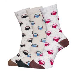 Dollar Socks Women Pack Of 3 Assorted Calf Length Cotton Socks-image-21