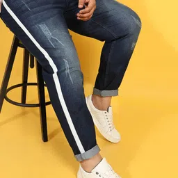 Instafab Plus Men Jean Relaxed Fit Light Fade Stretchable Jeans-image-33