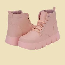 HIROLAS Women Mid-Top Lace-Up Chunky Boots-image-36