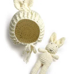 Babymoon Infants Rabbit Teddy Detail Woollen Beanie-46