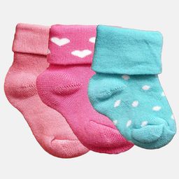 N2S NEXT2SKIN Infant Pack Of 3 Self-Designed Cotton Ankle-Length Socks-2