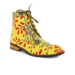 Kanvas Women Printed Canvas Mid-Top Regular Boots-48