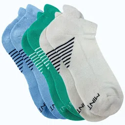 Mint & Oak Men Pack Of 3 Patterned Ankle-Length Socks-5