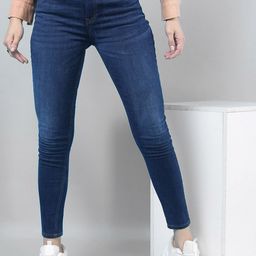 Freehand by The Indian Garage Co Women Blue Skinny Fit Light Fade Stretchable Jeans-image-66