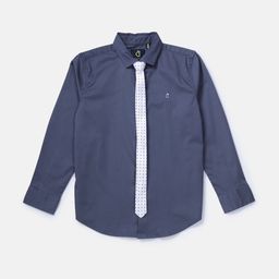Gini and Jony Infant Boys Opaque Casual Shirt With A Tie-image-21