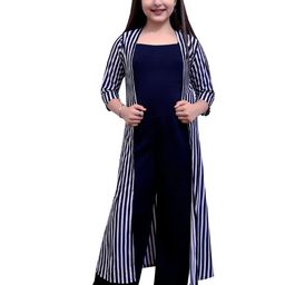 FELLAMO Girls Striped Longline Shrug-image-85