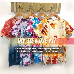 luyk Kids Pink & Red Tie & Dye DIY T-Shirt Kit-10
