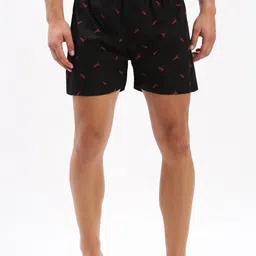 SHOWOFF Printed Cotton Slim-Fit Boxer 142-10_Black-74