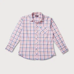 Gini and Jony Boys Windowpane Checked Cotton Casual Shirt-image-71