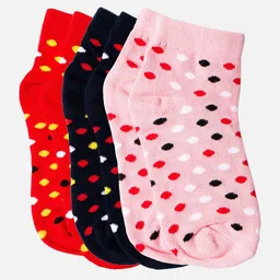 Bodycare Girls Pack Of 3 Patterned Ankle-Length Socks-image-24