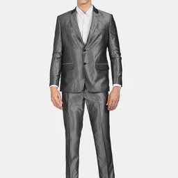AD By Arvind Men Grey Single-Breasted Tailored-Fit 2-Piece Formal Suit-image-74