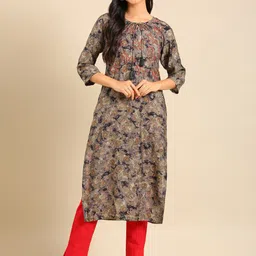 SHOWOFF Floral Printed Straight Kurta-picture-28