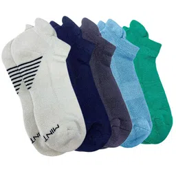Mint & Oak Men Pack Of 5 Striped Ankle-Length Socks-image-27