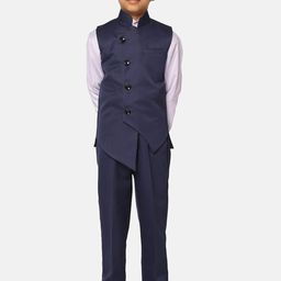 TAHVO Boys 3-Pcs Waistcoat Suit Set-picture-38