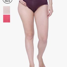 Anoma Women Pack of 3 Solid Cotton Hi-Waist Maternity Briefs ANM011A-PK3-image-39