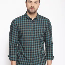 SHOWOFF Comfort Fit Buffalo Checks Cotton Casual Shirt-image-30