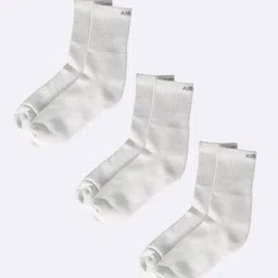 AIR GARB Pack Of 3 Cotton Cushioned Crew Calf-Length Socks-25