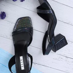 ELLE  Women Black Block Heels-image-24