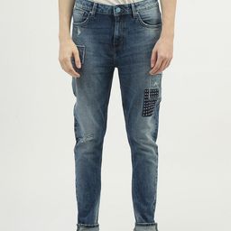 United Colors of Benetton Men Mildly Distressed Light Fade Regular Fit Cotton Jeans-image-95