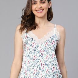Oxolloxo Shoulder Straps Floral Print Top-picture-18