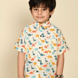 LIL PITAARA Boys Comfort Conversational Printed Cotton Casual Shirt-image-98