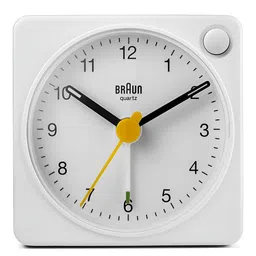 Braun White & Black Contemporary Square Shaped Alarm Clock-44