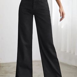 Kotty Women Black Jean Straight Fit High-Rise Stretchable Jeans-picture-5