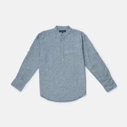 Gini and Jony Infants Boys Mandarin Collar Cotton Casual Shirt-image-92