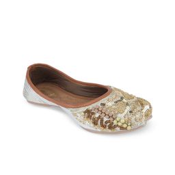 DESI COLOUR Women Round Toe Ethnic - Embellished Mojaris-image-71