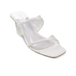 Metro Women White Block Sandals-19