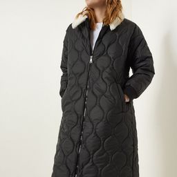Happiness istanbul Self-Designed Spread Collar Overcoat-image-61