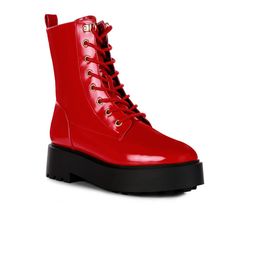 London Rag Women Red Solid Biker Boots-picture-26