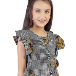 Tiny Girl Girls Mustard Yellow & Black Checked Top-picture-41