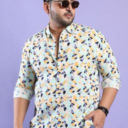 Instafab Plus Men Plus Size Classic Abstract Printed Casual Cotton Shirt-63