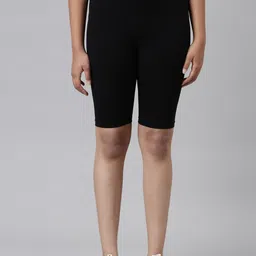 Go Colors Girls Black Slim Fit Shorts-image-91